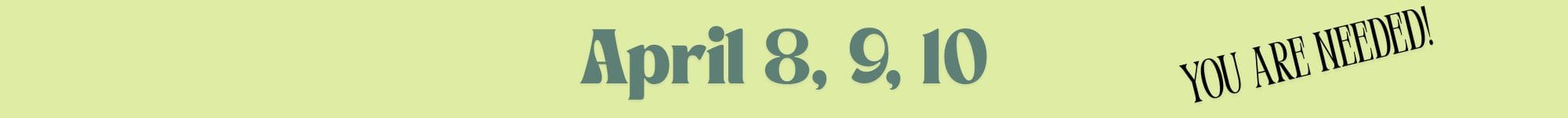 Spring Fundraiser dates