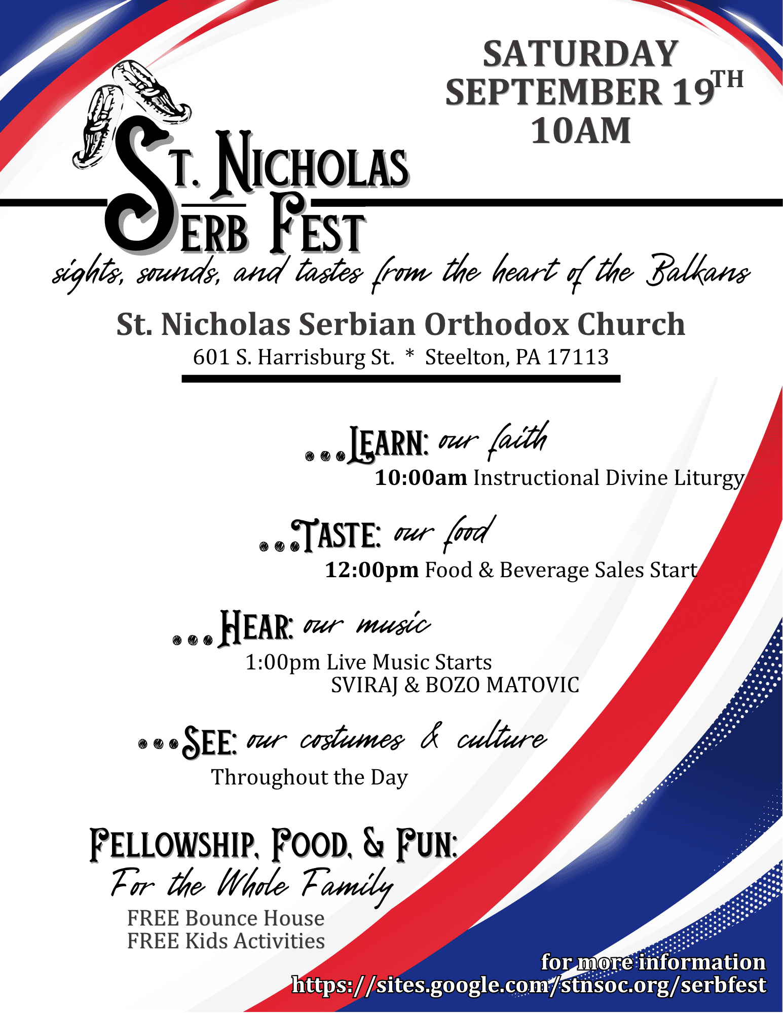 2026 Serb Fest Flier
